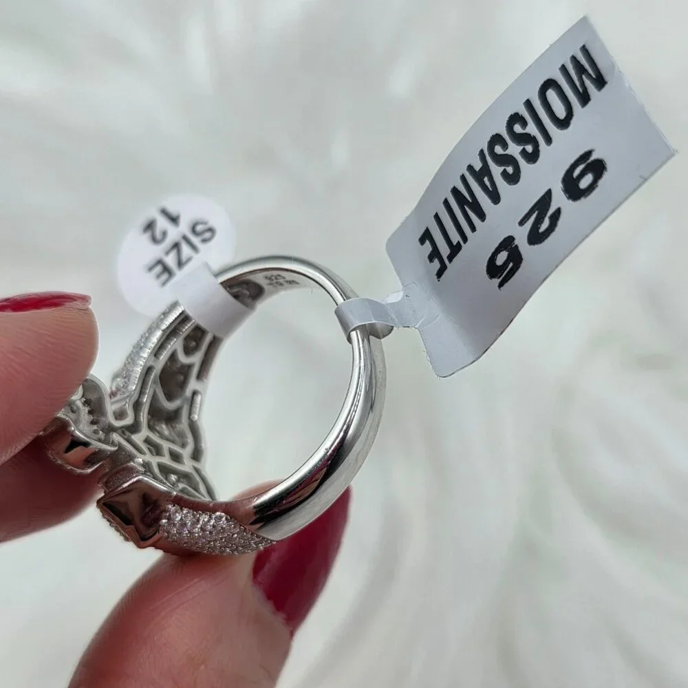 Allah Ring - 4ct Solid 925 Sterling Silver Iced out VVS D Moissanite Size 12